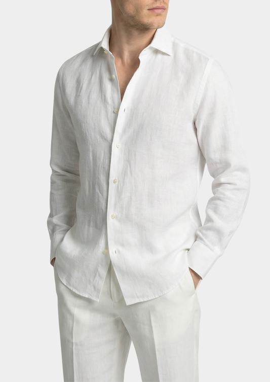 Portofino Coastal Shirt - White | Auremmont