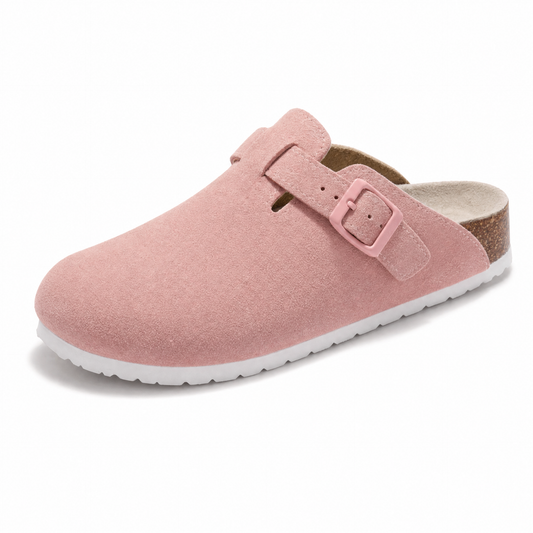 Auremmont Suede Boston Clogs - Pink